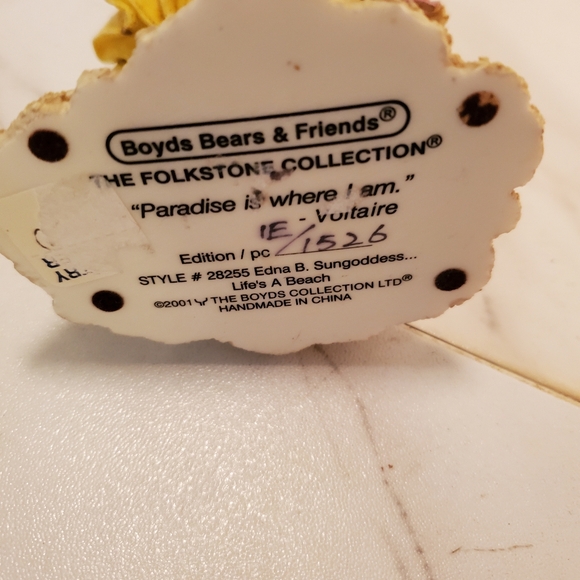 Boyds & Bears Figurine" Paradise Is Where I Am". - Picture 5 of 10